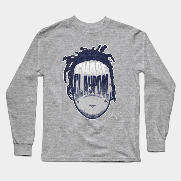 Chase Claypool Chicago Player Silhouette Long Sleeve T-Shirt by Chunta_Design